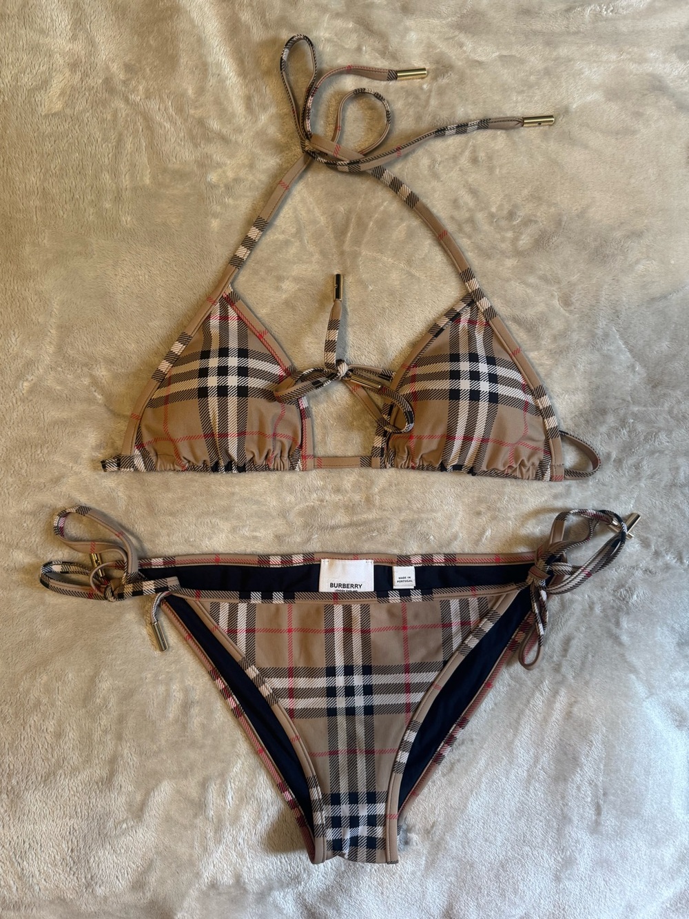 Burberry Check Triangle Bikini Set